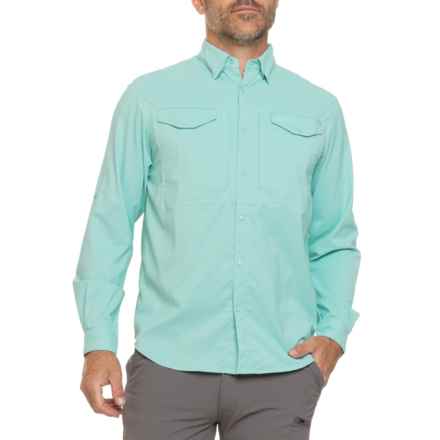 SKINNY WATER CULTURE Withlacoochee Woven Shirt - UPF 50+, Long Sleeve in Ocean Wave