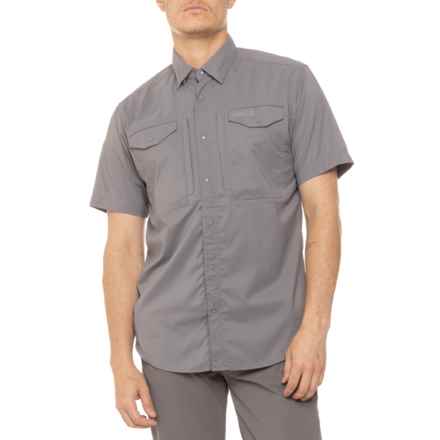 SKINNY WATER CULTURE Withlacoochee Woven Shirt - UPF 50+, Short Sleeve in Castle Rock