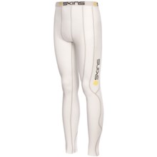 Skins Bio Sport Long Base Layer Tights - Midweight (For Men) in White - Closeouts