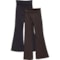 SKN Girls Lunatek Florence Foldover Flare Pants - 2-Pack in Chocolate Torte/Black