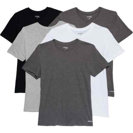 Skora Cotton Blend Undershirts - 5-Pack, Short Sleeve in White/Grey/Black