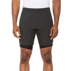 Skora Stretch-Woven Lined Running Shorts - 7” in Black Chambray