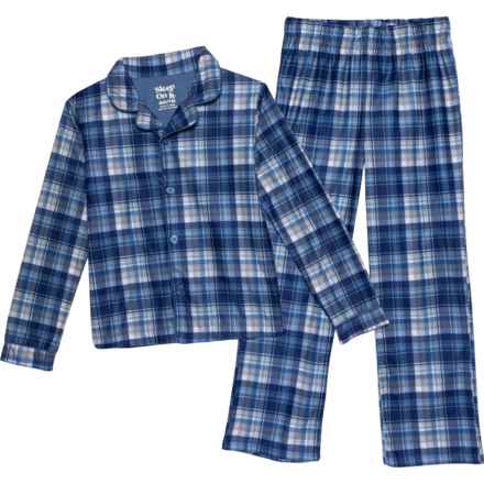 Sleep On It Big Boys Plaid Pajamas - Long Sleeve in Blue