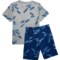 4JPFA_2 Sleep On It Big Boys Printed Shorts Pajamas - Short Sleeve