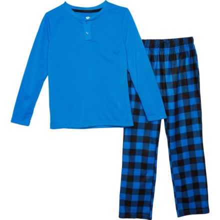 Sleep On It Big Boys Warm Pajamas - Long Sleeve in Blue