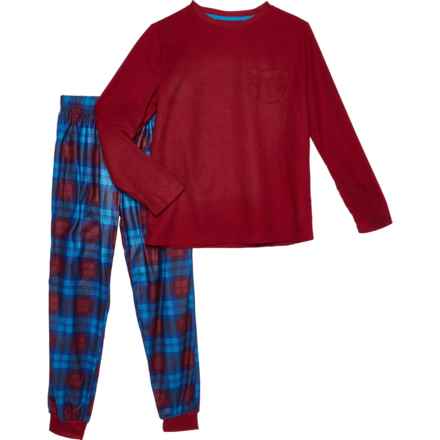 Sleep On It Big Boys Warm Pajamas - Long Sleeve in Red