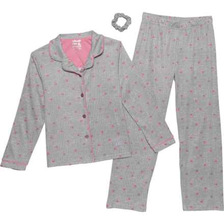 Sleep On It Big Girls Coat Pajamas - Long Sleeve in Gray