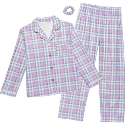 Sleep On It Big Girls Coat Pajamas - Long Sleeve in Purple