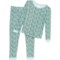 Sleep On It Big Girls Printed Pajamas - Long Sleeve in Turq