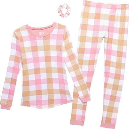 Sleep On It Big Girls Tight Fit Pajamas - Long Sleeve in Pink