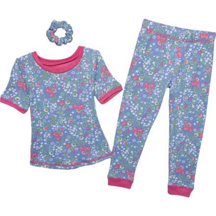 Sleep On It Big Girls Tight Fit Pajamas - Short Sleeve in Blue