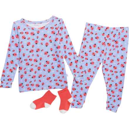 Sleep On It Infant Girls and Boys Tight Fit Pajamas  with Socks - Long Sleeve in Blue