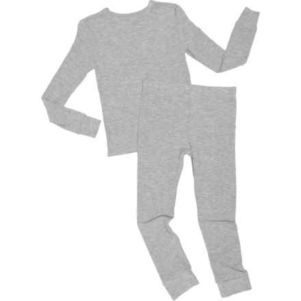 Sleep On It Little Boys Tight Fit Pajamas - Long Sleeve in Grey Combo