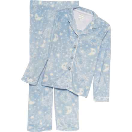 Sleep On It Minky Pajamas - Long Sleeve (For Big Girls) in Blue