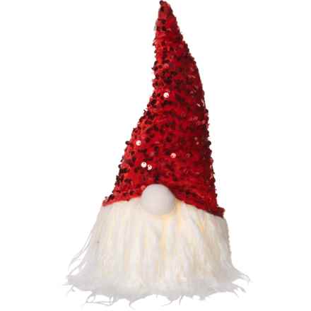 Sleigh Hill Fabric Gnome with LED Body - 12” in Red