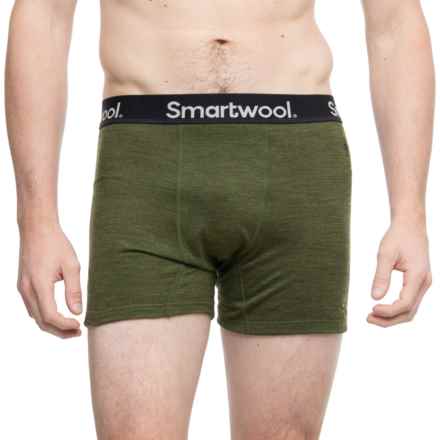 SmartWool Active Boxer Briefs - Merino Wool in Everyday Moss Green Heather