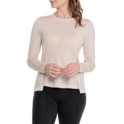 SmartWool Active Crew Neck Shirt - Merino Wool, Long Sleeve in Almond Heather