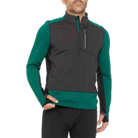 SmartWool Active Fleece Wind Shirt - Zip Neck, Merino Wool, Long Sleeve in Evergreen