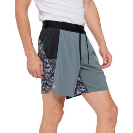 SmartWool Active Lined Shorts - 7”, Built-In Briefs in Pewter Blue Mica Stone