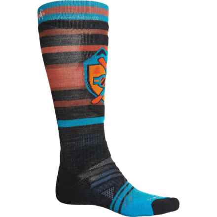 SmartWool Alp Edge Pattern Full Cushion Ski Socks - Merino Wool, Over the Calf (For Men and Women) in Black