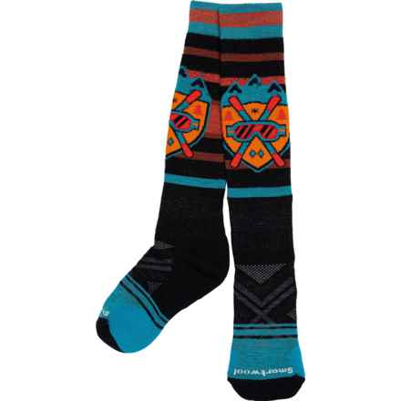 SmartWool Alpine Edge Pattern Full Cushion Ski Socks - Merino Wool, Over the Calf (For Men) in Black