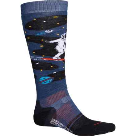 SmartWool Astronaut Snow Targeted Cushion Snowboard Socks - Merino Wool, Over the Calf (For Men and Women) in Alpine Blue