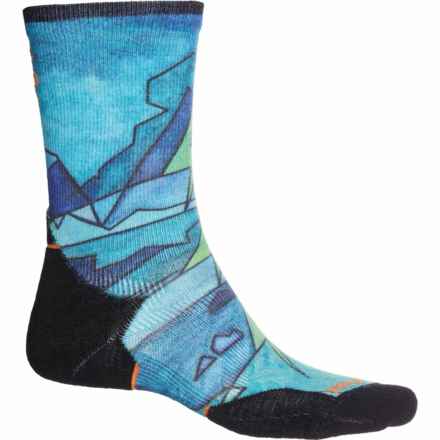 SmartWool Athletic Edition Run Targeted Cushion Print Socks - Merino Wool, Crew (For Men and Women) in Cascade Green