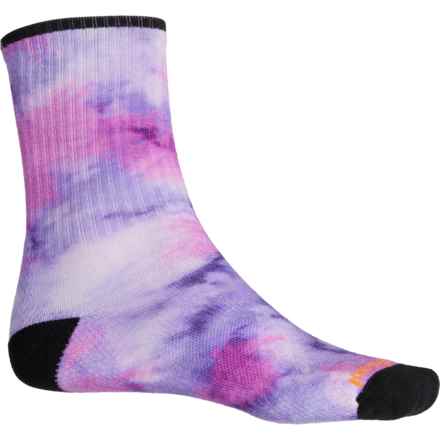 SmartWool Athletic Far Out Tie Dye Print Targeted Cushion Socks - Merino Wool, Crew (For Men and Women) in Purple Iris