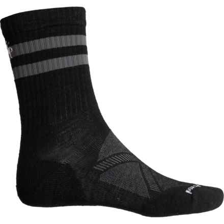 SmartWool Athletic Stripe Targeted Cushion Socks - Merino Wool, Crew (For Men and Women) in Black