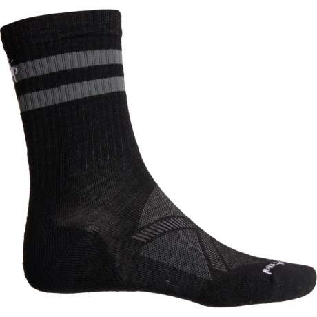 SmartWool Athletic Stripe Targeted Cushion Socks - Merino Wool, Crew (For Men and Women) in Black