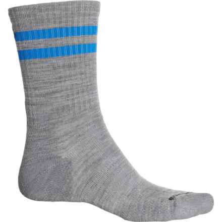 SmartWool Athletic Stripe Targeted Cushion Socks - Merino Wool, Crew (For Men and Women) in Light Gray