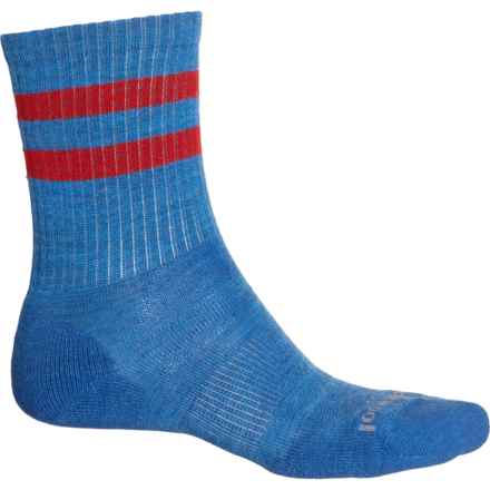SmartWool Athletic Striped Running Socks - Merino Wool, Crew (For Men and Women) in Neptune Blue