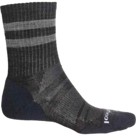 SmartWool Athletic Striped Targeted Cushion Socks - Merino Wool, Crew (For Men and Women) in Charcoal