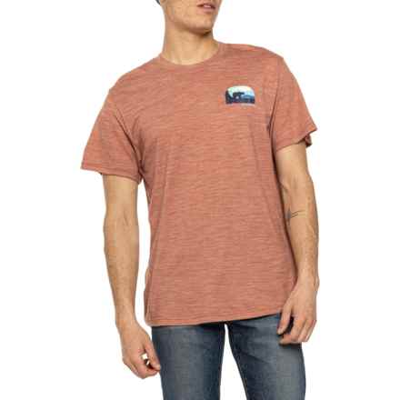 SmartWool Bear Country Graphic T-Shirt - Merino Wool, Short Sleeve in Copper Heather