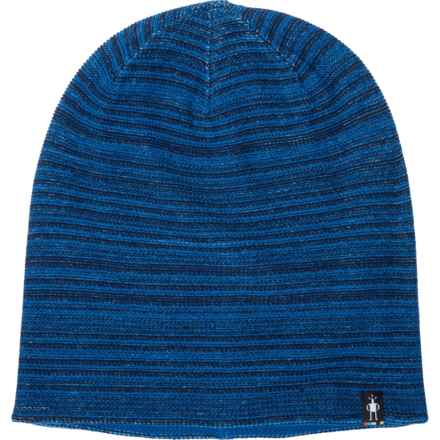 SmartWool Boundary Line Reversible Beanie - Merino Wool (For Men) in Laguna Blue