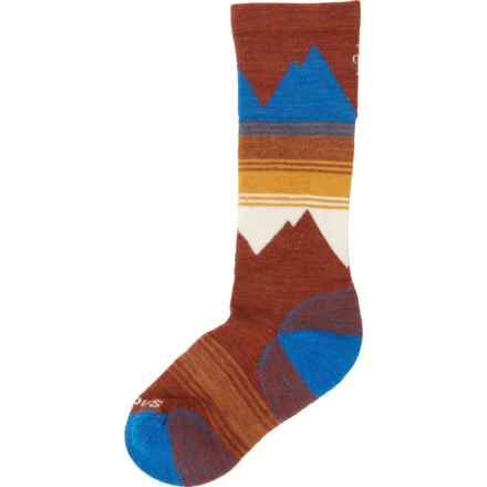 SmartWool Boys and Girls Light Cushion Ski Socks - Merino Wool, Over the Calf in Picante