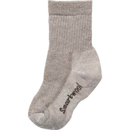 SmartWool Boys and Girls Lightweight Cushion Hiking Socks - Merino Wool, Crew in Taupe
