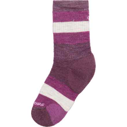 SmartWool Boys and Girls Striped Full Cushion Hiking Socks - Merino Wool, Crew in Argyle Purple