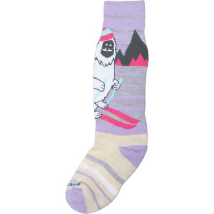 SmartWool Boys and Girls Wintersport Full Cushion Yeti Pattern Socks - Merino Wool, Over the Calf in Ultra Violet