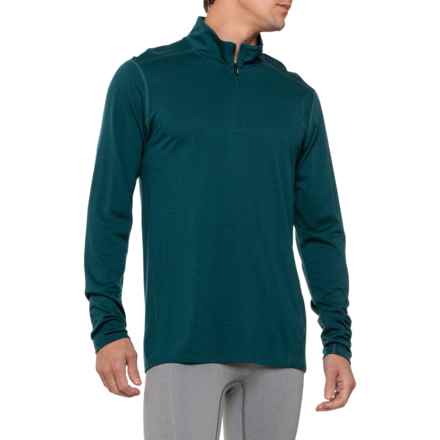 SmartWool Classic All-Season Base Layer Top - Merino Wool, Zip Neck, Long Sleeve in Twilight Blue