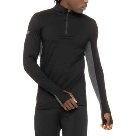 SmartWool Classic Base Layer Top - Merino Wool, Zip Neck, Long Sleeve in Black