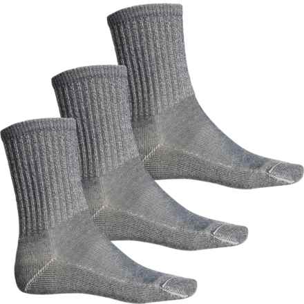 SmartWool Classic Edition Hike Light Cushion Socks - 3-Pack, Merino Wool, Crew (For Men and Women) in Light Gray