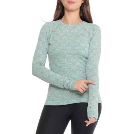 SmartWool Classic Thermal Base Layer Top - Merino Wool, Long Sleeve in Classic Thermal Bl Arctic Green Digi Snow