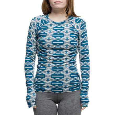 SmartWool Classic Thermal Base Layer Top - Merino Wool, Long Sleeve in Nival Colliding Clouds