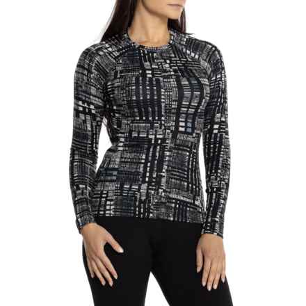 SmartWool Classic Thermal Base Layer Top - Merino Wool, Long Sleeve in Nts Black Digi Plaid