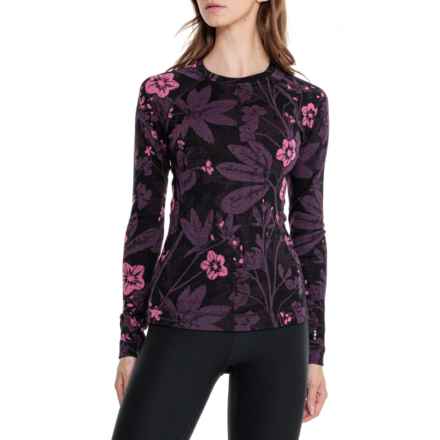 SmartWool Classic Thermal Base Layer Top - Merino Wool, Long Sleeve in Nts Purple Iris Floral