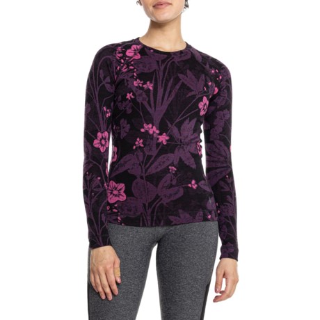 SmartWool Classic Thermal Base Layer Top - Merino Wool, Long Sleeve in Nts Purple Iris Floral