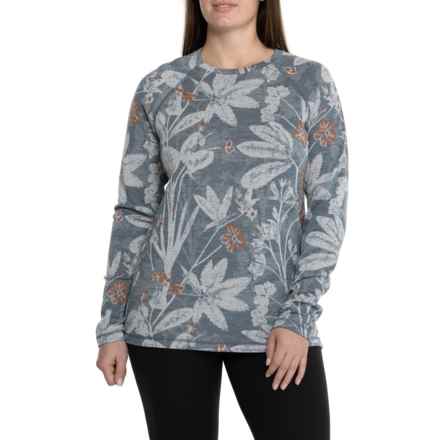 SmartWool Classic Thermal Base Layer Top - Merino Wool, Long Sleeve in Winter Sky Floral