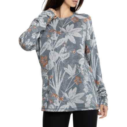 SmartWool Classic Thermal Base Layer Top - Merino Wool, Long Sleeve in Winter Sky Floral