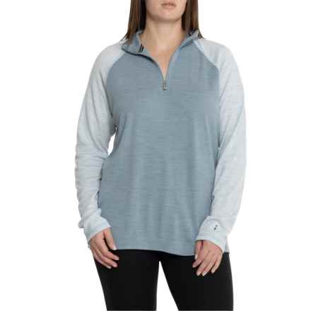 SmartWool Classic Thermal Base Layer Top - Merino Wool, Long Sleeve, Zip Neck in Lead Heather